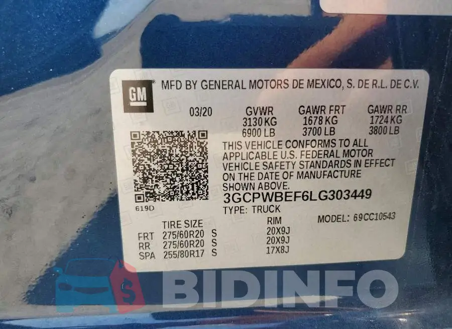 3GCPWBEF6LG303449 Photo# 13