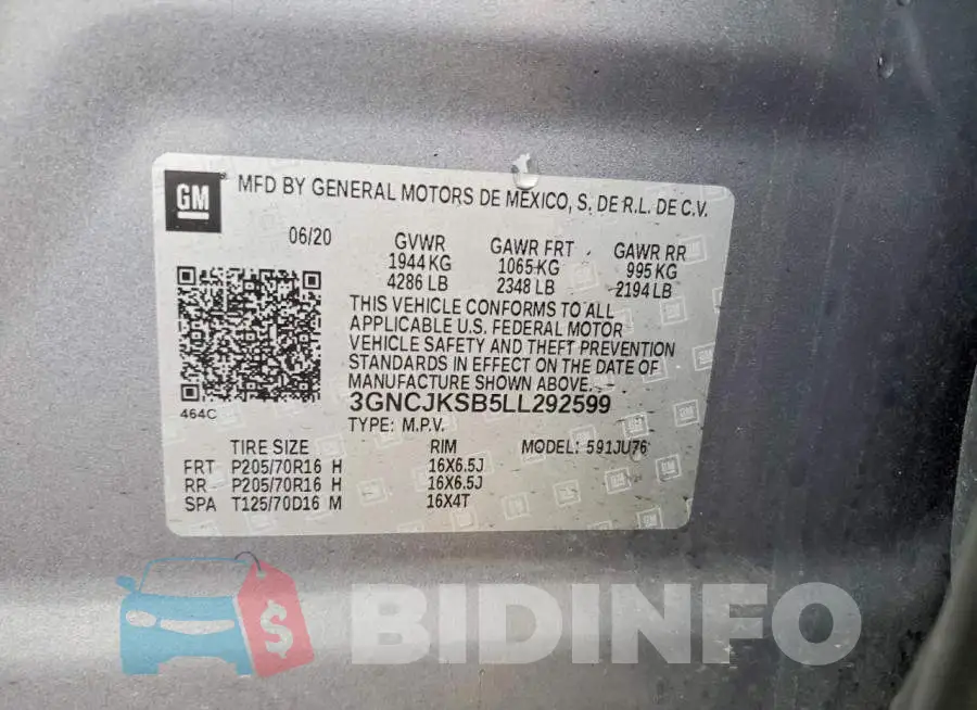 3GNCJKSB5LL292599 Photo# 13