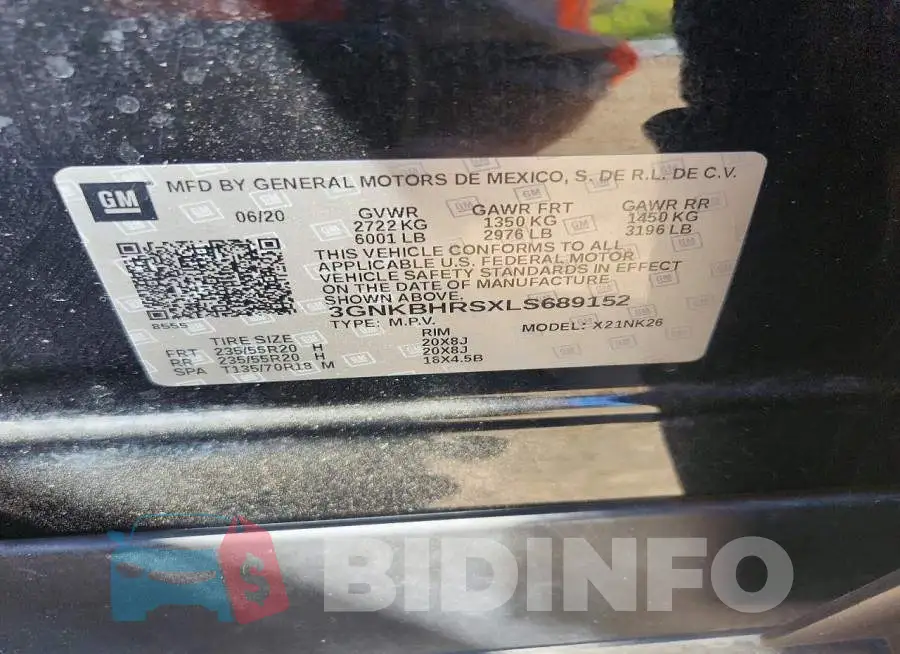 3GNKBHRSXLS689152 Photo# 13