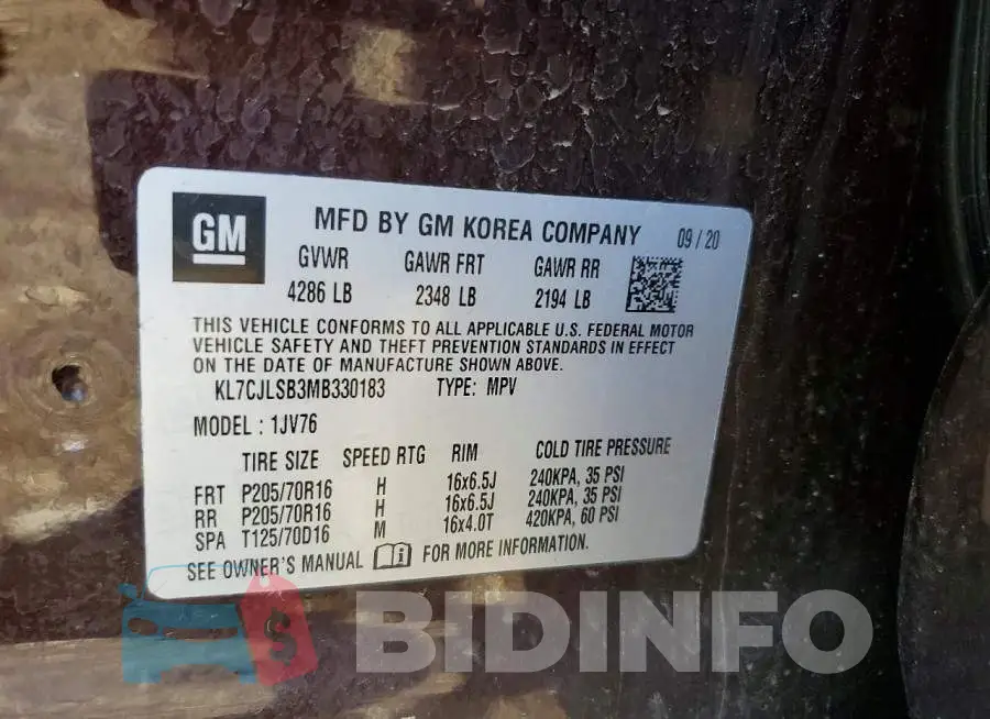 KL7CJLSB3MB330183 Photo# 13
