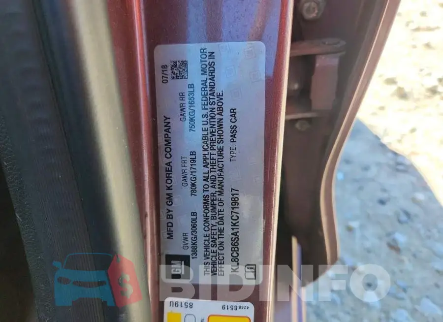 KL8CB6SA1KC719817 Photo# 12
