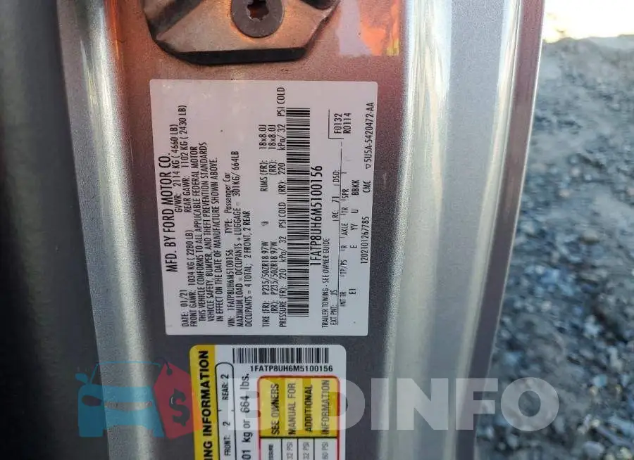 1FATP8UH6M5100156 Photo# 13