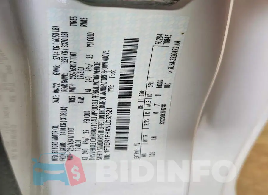 1FTER1FHXNLD37621 Photo# 12