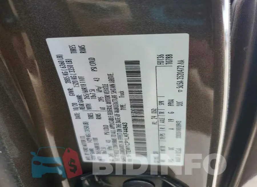 1FTEW1CP1LKF44843 Photo# 12