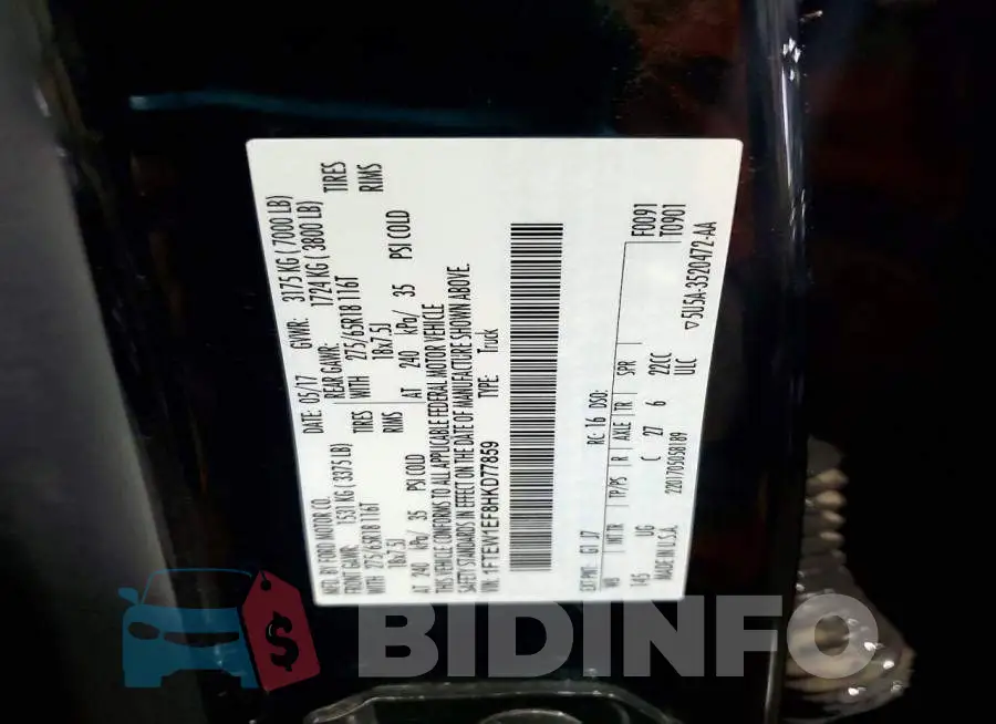 1FTEW1EF8HKD77859 Photo# 12