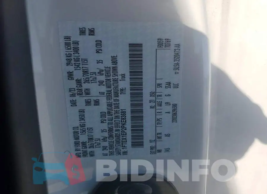 1FTEX1EP2PKE83681 Photo# 12