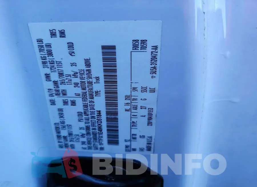 1FTFX1E49KKD51844 Photo# 12