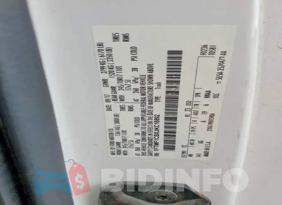 1FTMF1CBXJKC18892 Photo# 13