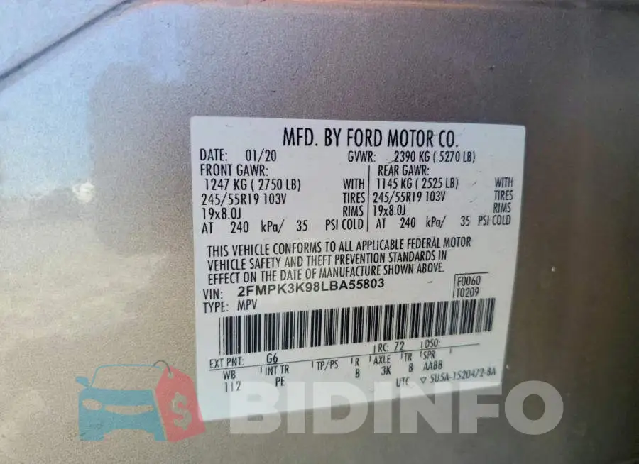 2FMPK3K98LBA55803 Photo# 13