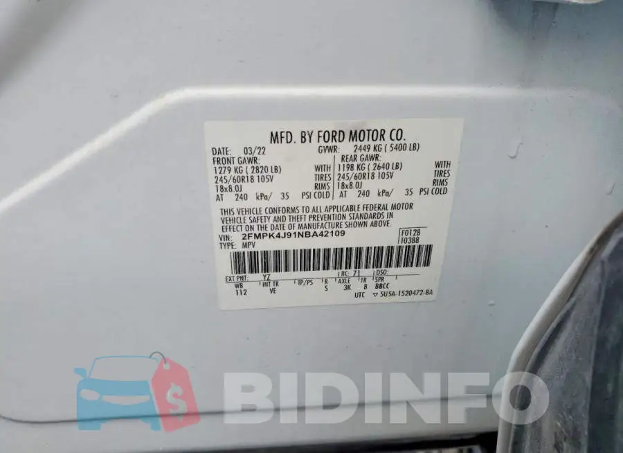 2FMPK4J91NBA42109 Photo# 14