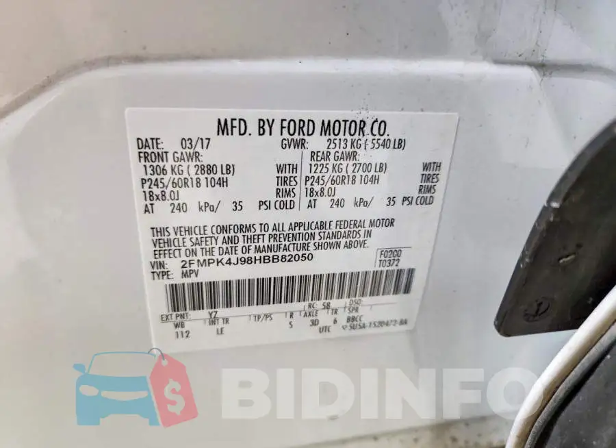 2FMPK4J98HBB82050 Photo# 13