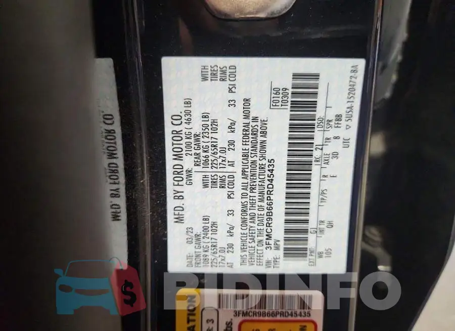 3FMCR9B66PRD45435 Photo# 14