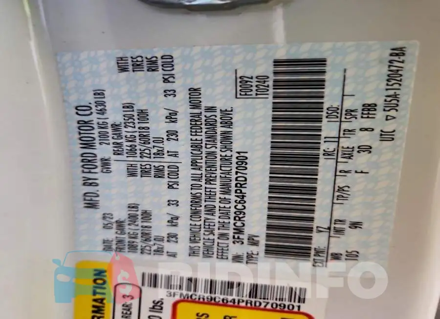 3FMCR9C64PRD70901 Photo# 12