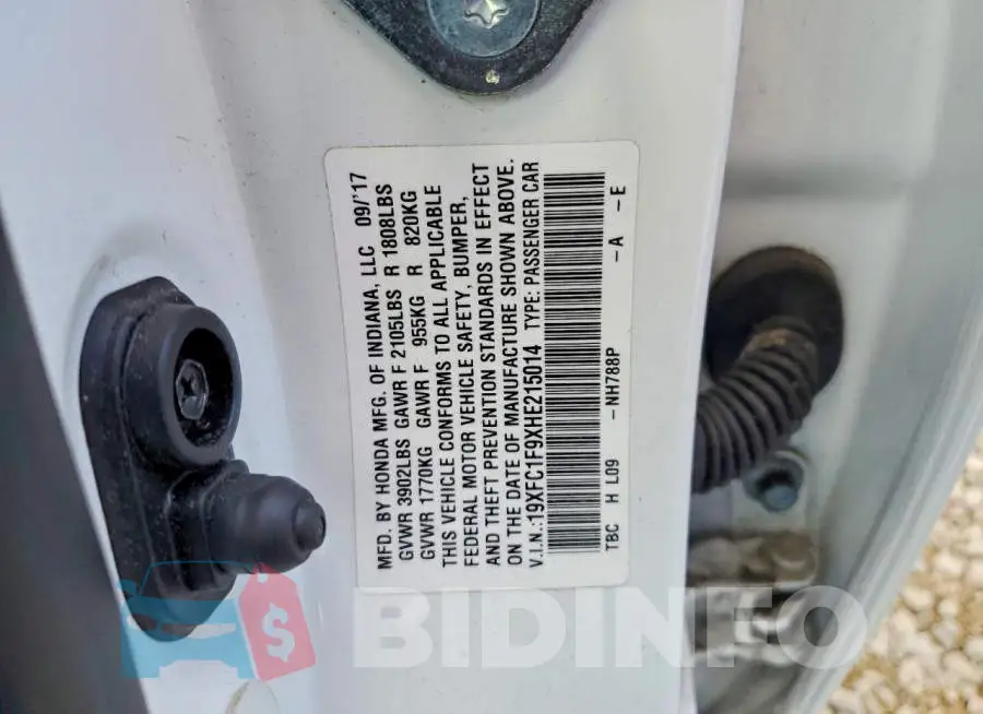 19XFC1F9XHE215014 Photo# 12