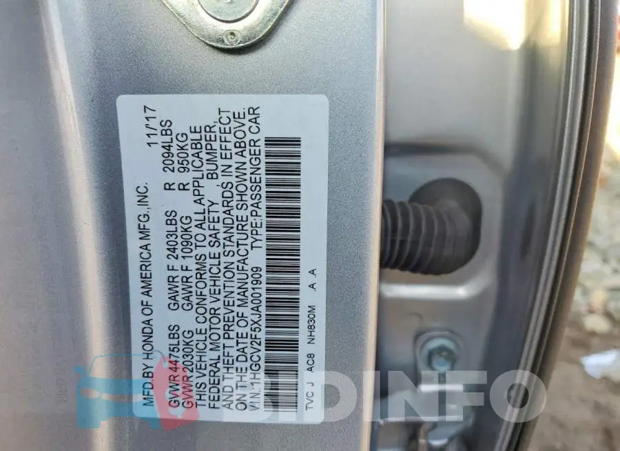 1HGCV2F5XJA001909 Photo# 12