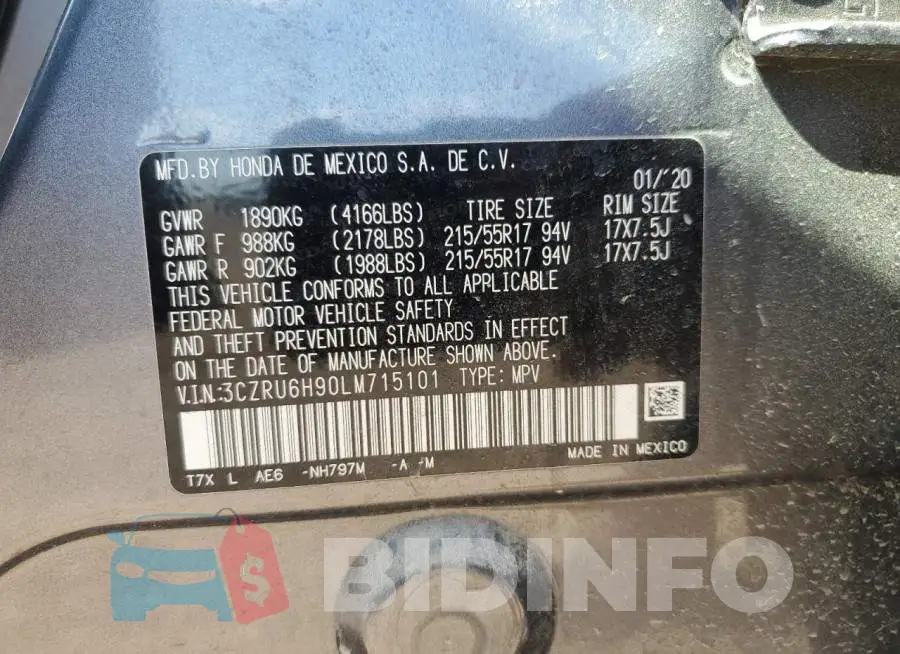 3CZRU6H90LM715101 Photo# 12