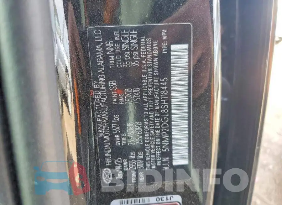 5NMP2DGL8SH118445 Photo# 13