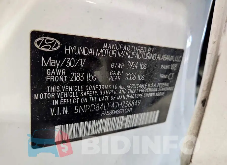 5NPD84LF4JH236849 Photo# 12