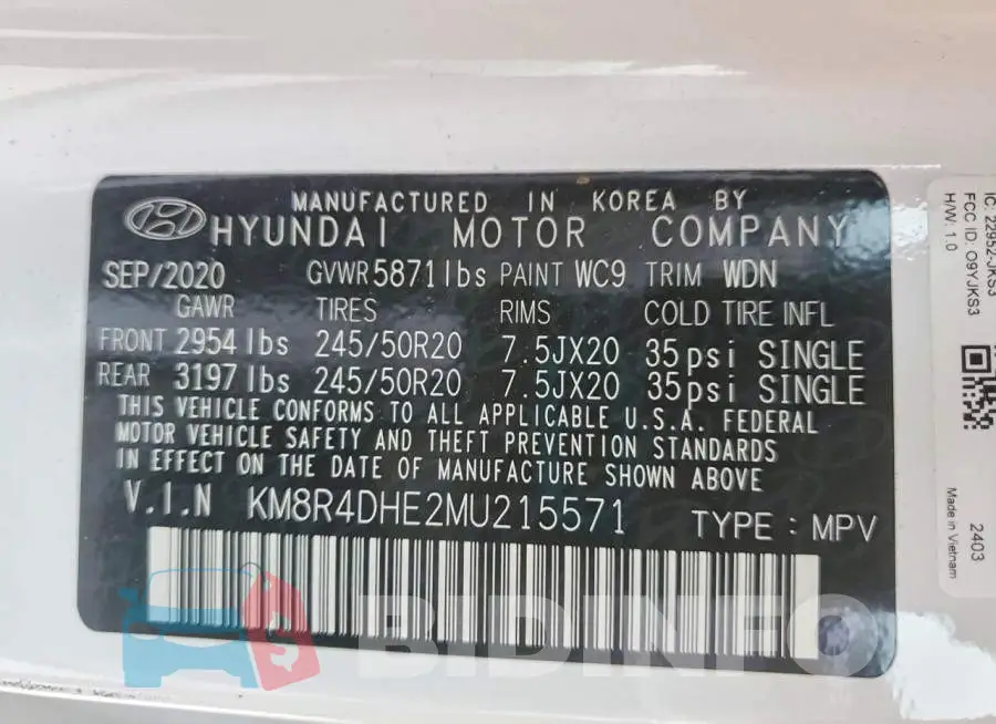 KM8R4DHE2MU215571 Photo# 13