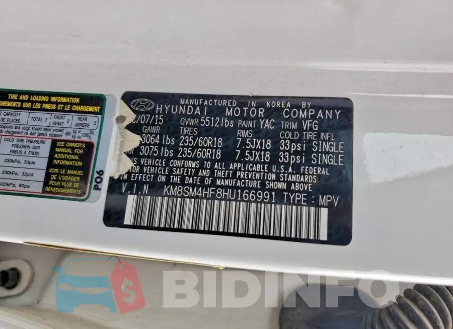 KM8SM4HF8HU166991 Photo# 13