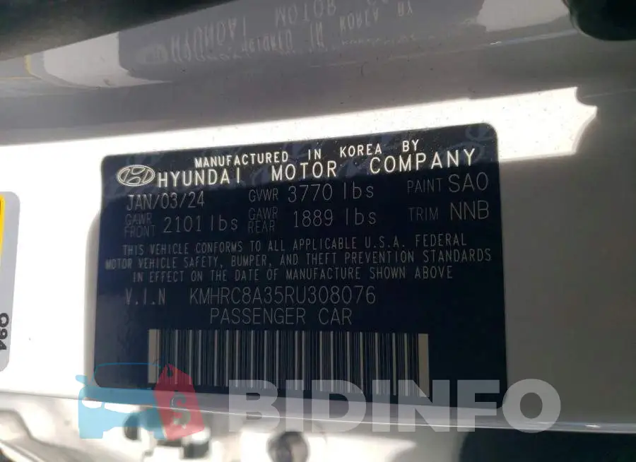 KMHRC8A35RU308076 Photo# 13