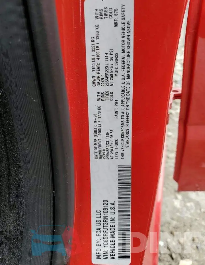1C6SRFJT3RN109120 Photo# 12