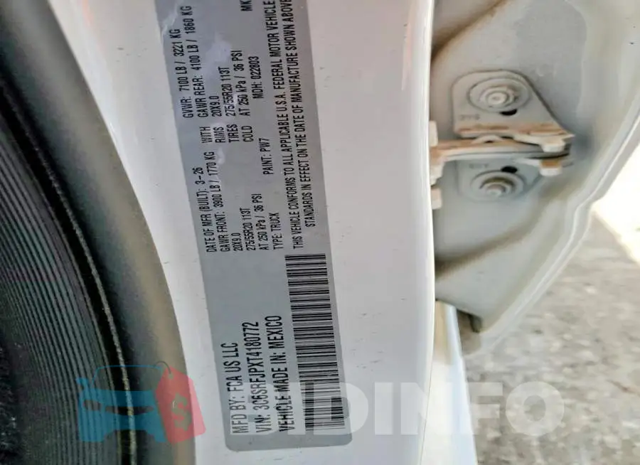 3C6SRFJPXT4180772 Photo# 12
