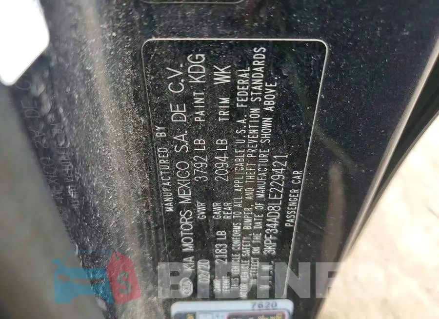 3KPF34AD8LE229421 Photo# 12