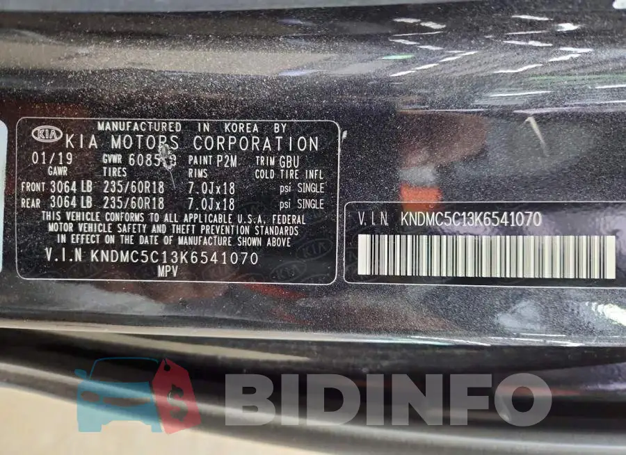 KNDMC5C13K6541070 Photo# 13