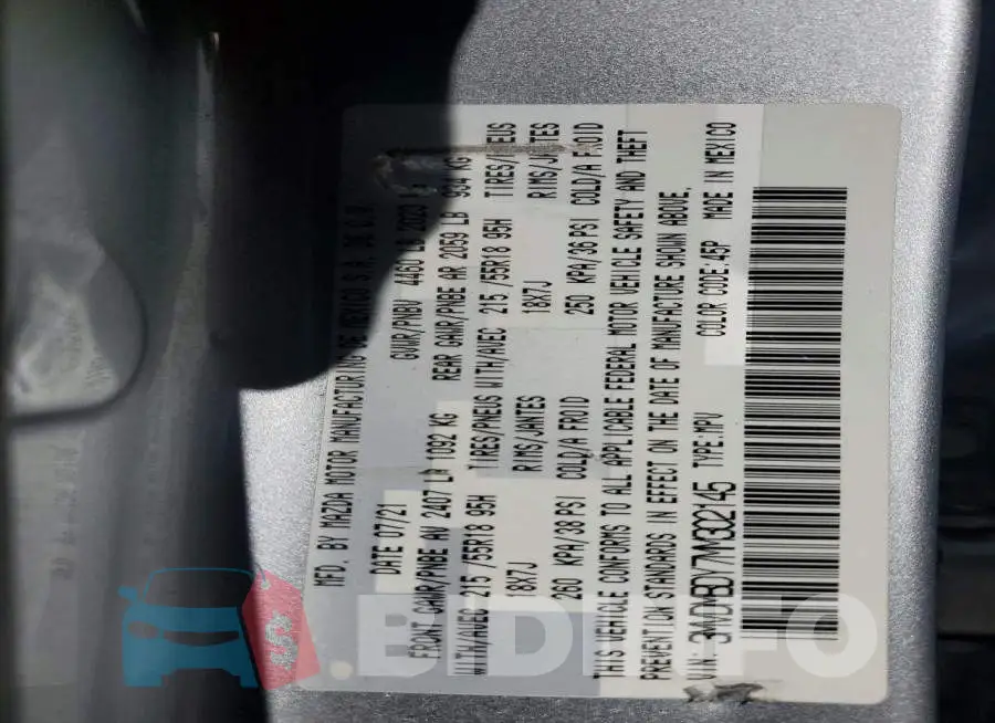 3MVDMBDY7MM302145 Photo# 13