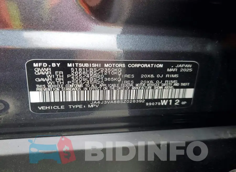 JA4J3VA88SZ028392 Photo# 13