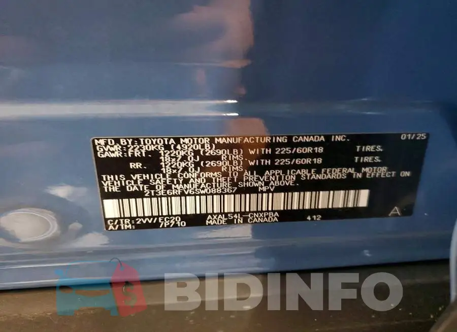2T3E6RFV6SW088367 Photo# 13