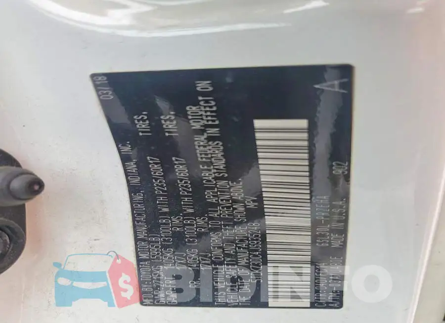 5TDKZ3DC4JS935248 Photo# 13