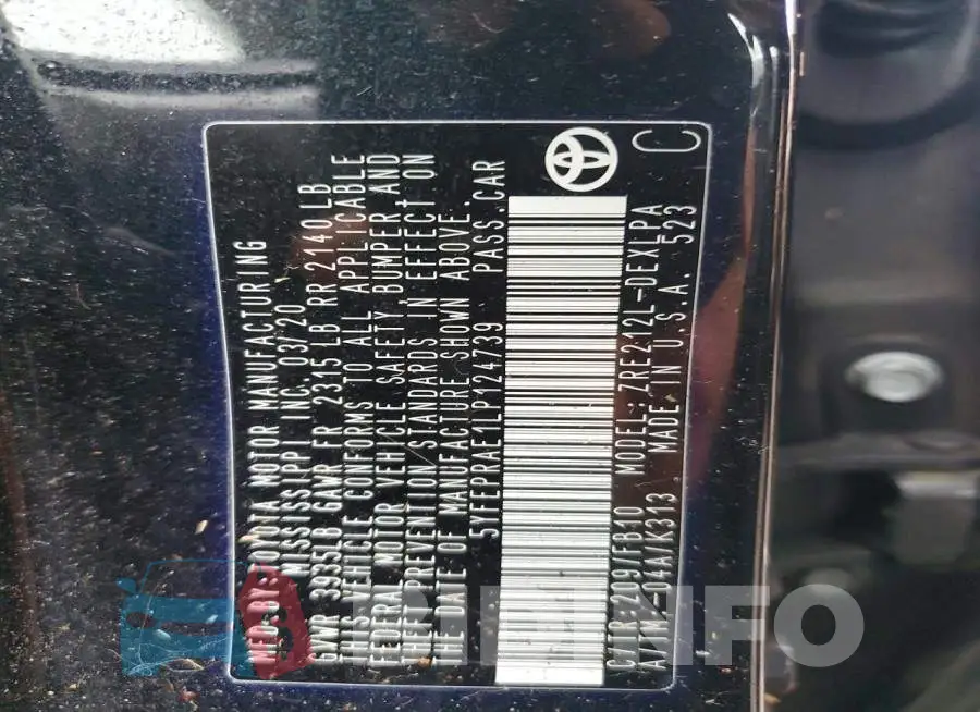 5YFEPRAE1LP124739 Photo# 12