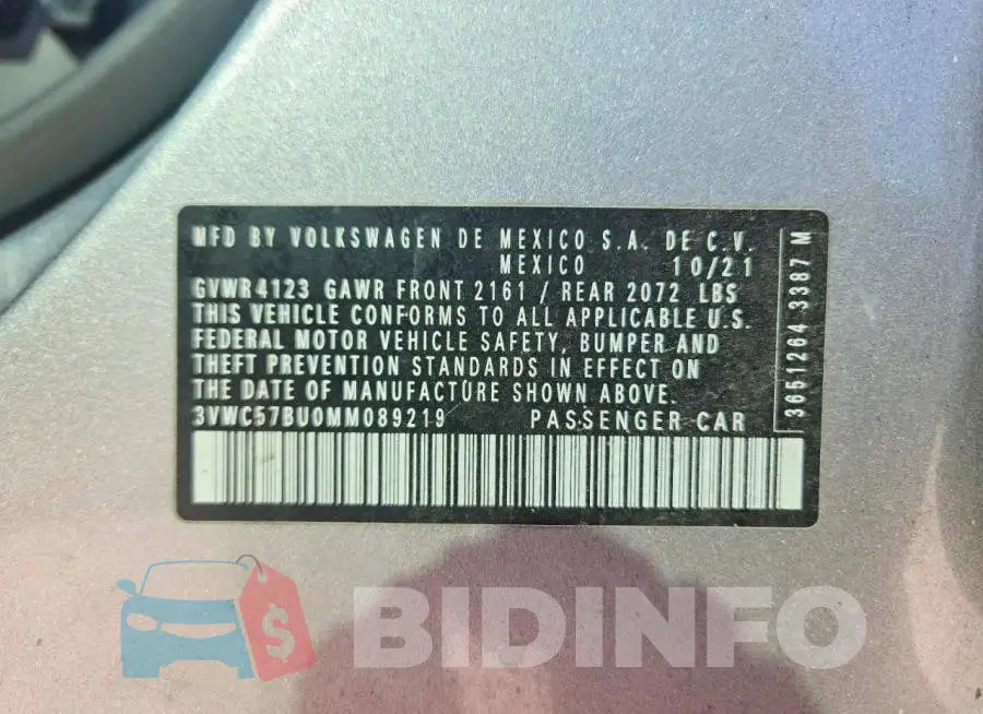 3VWC57BU0MM089219 Photo# 12
