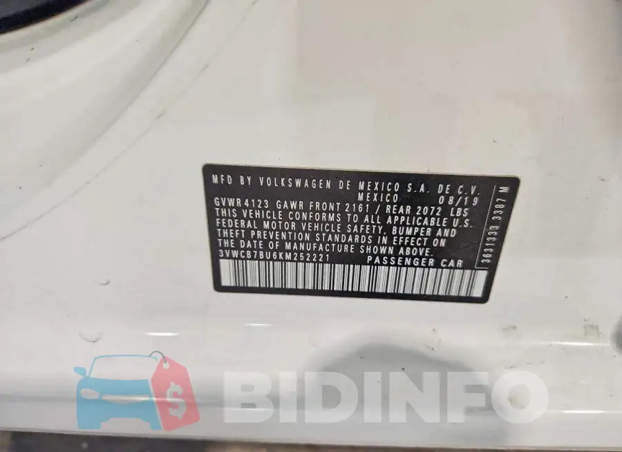 3VWCB7BU6KM252221 Photo# 13