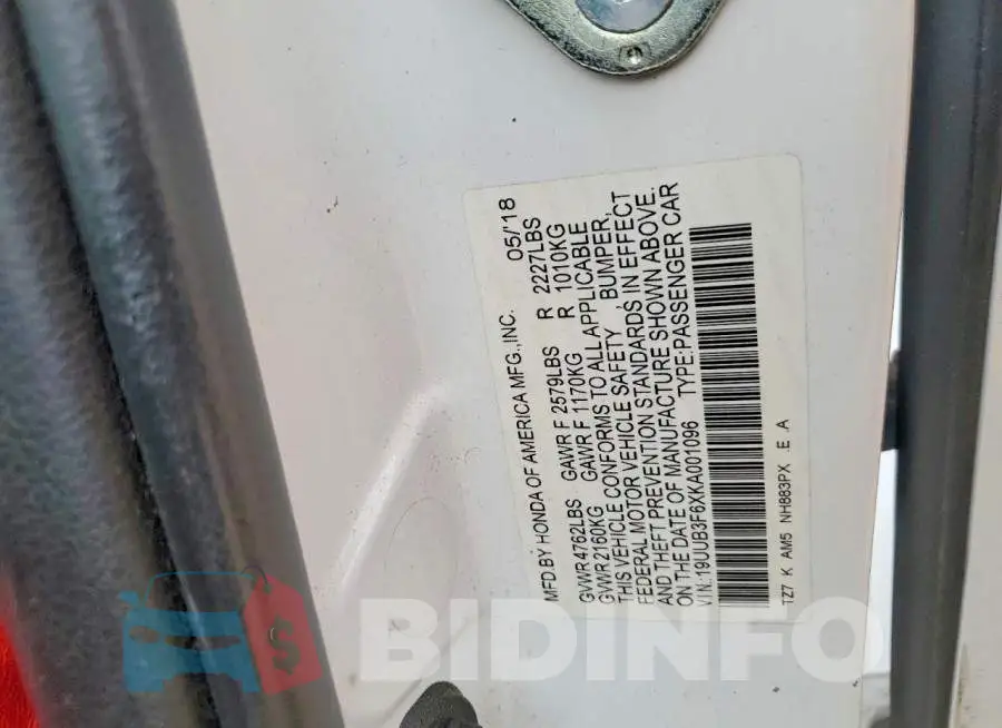 19UUB3F6XKA001096 Photo# 13