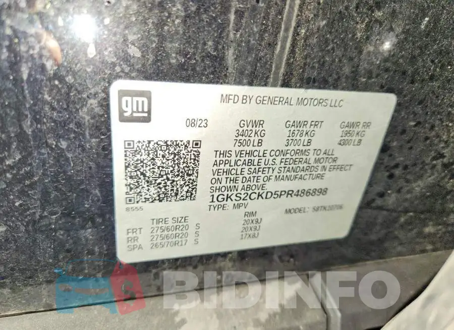 1GKS2CKD5PR486898 Photo# 13