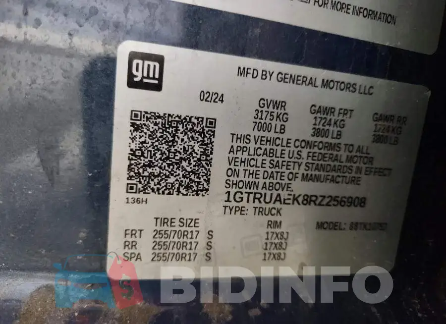 1GTRUAEK8RZ256908 Photo# 12