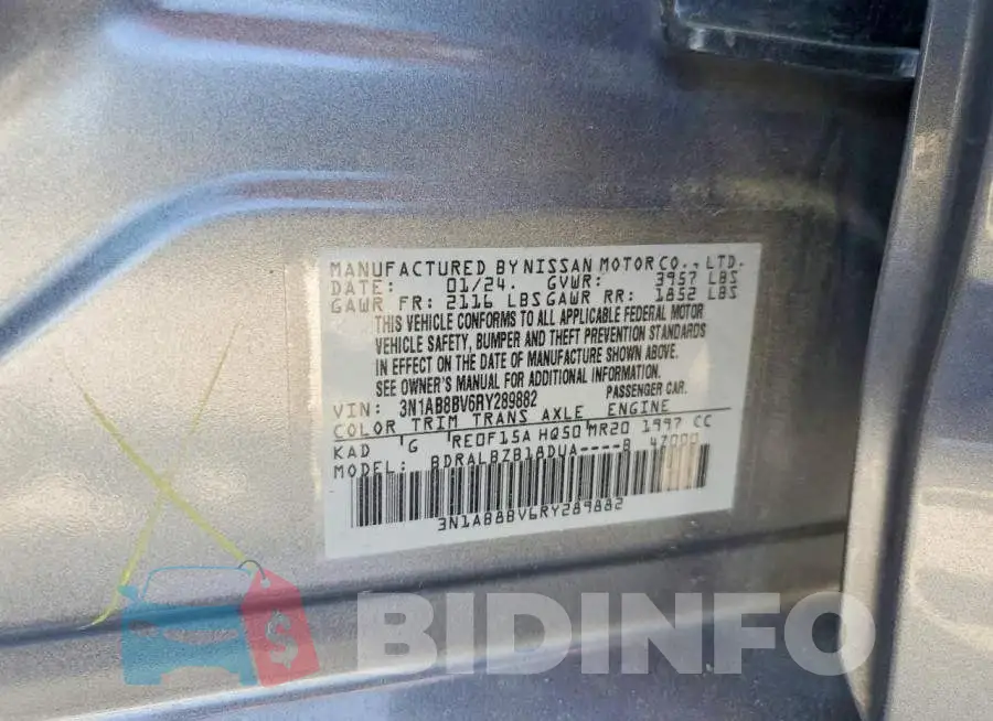 3N1AB8BV6RY289882 Photo# 12