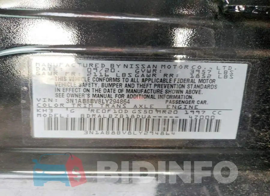 3N1AB8BV8LY294864 Photo# 13