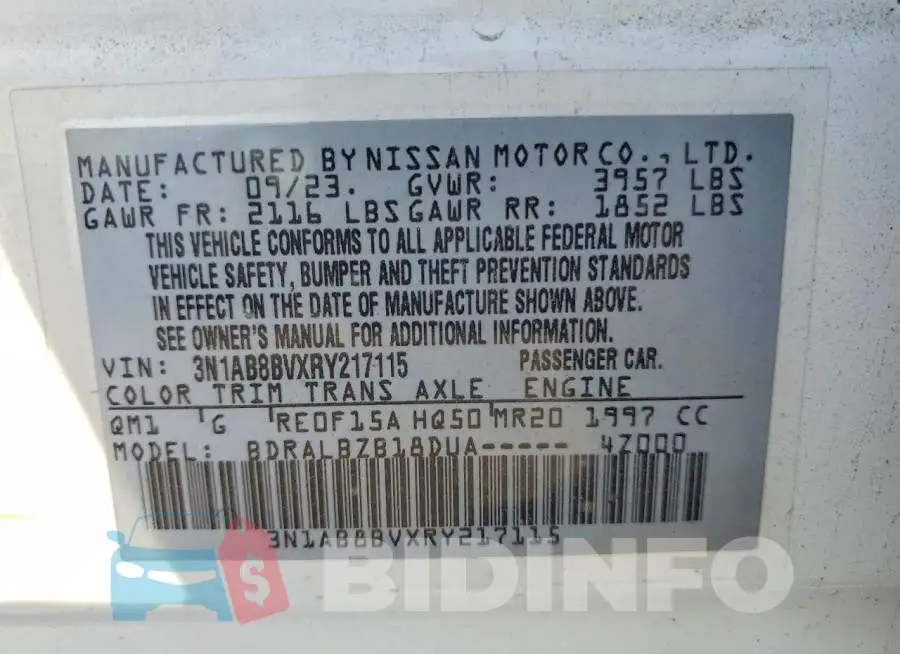 3N1AB8BVXRY217115 Photo# 12