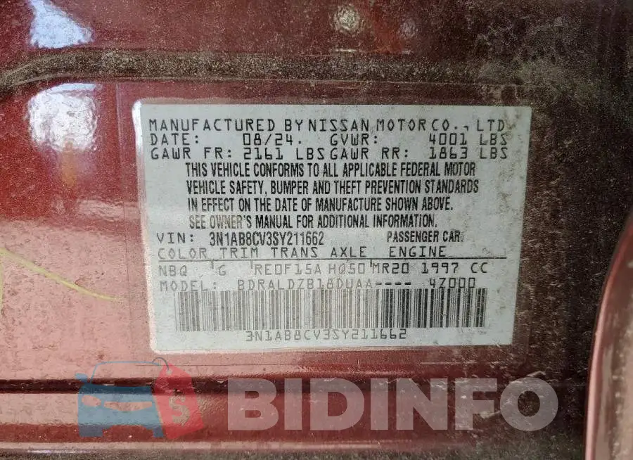 3N1AB8CV3SY211662 Photo# 12