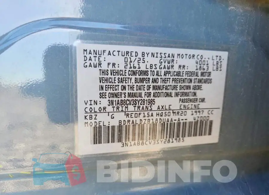 3N1AB8CV3SY281985 Photo# 12