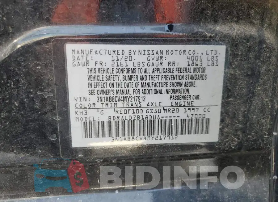 3N1AB8CV4MY217912 Photo# 12