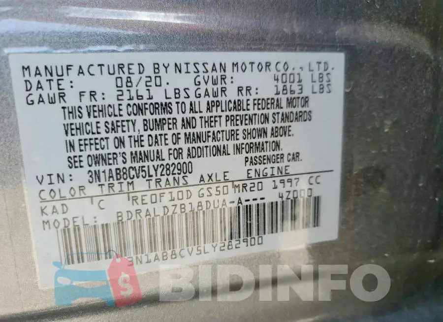 3N1AB8CV5LY282900 Photo# 12