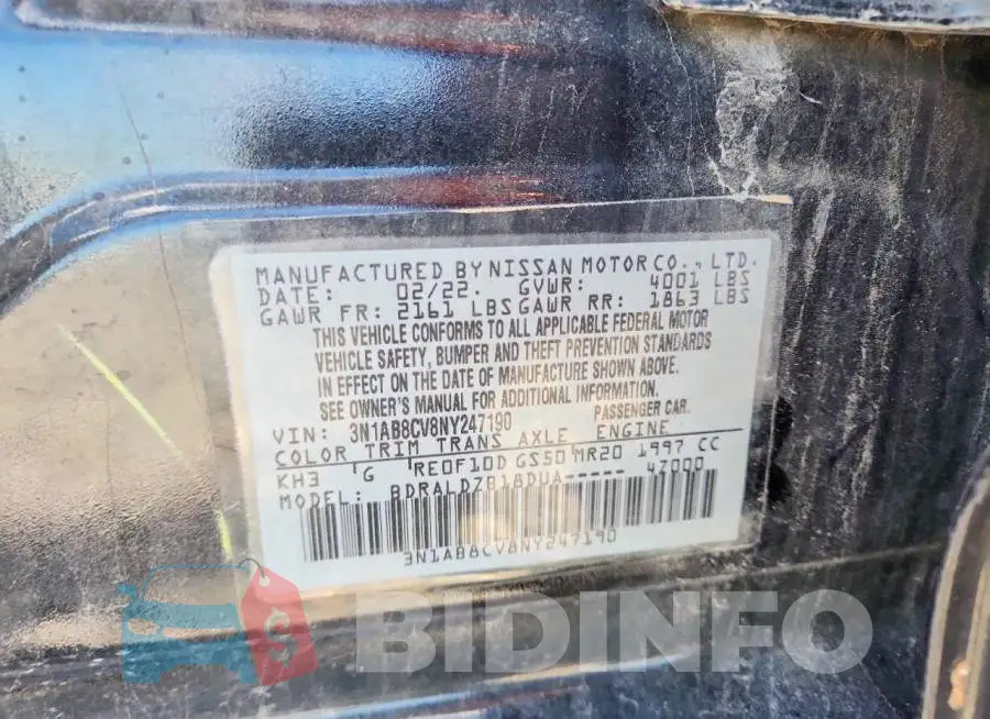 3N1AB8CV8NY247190 Photo# 12