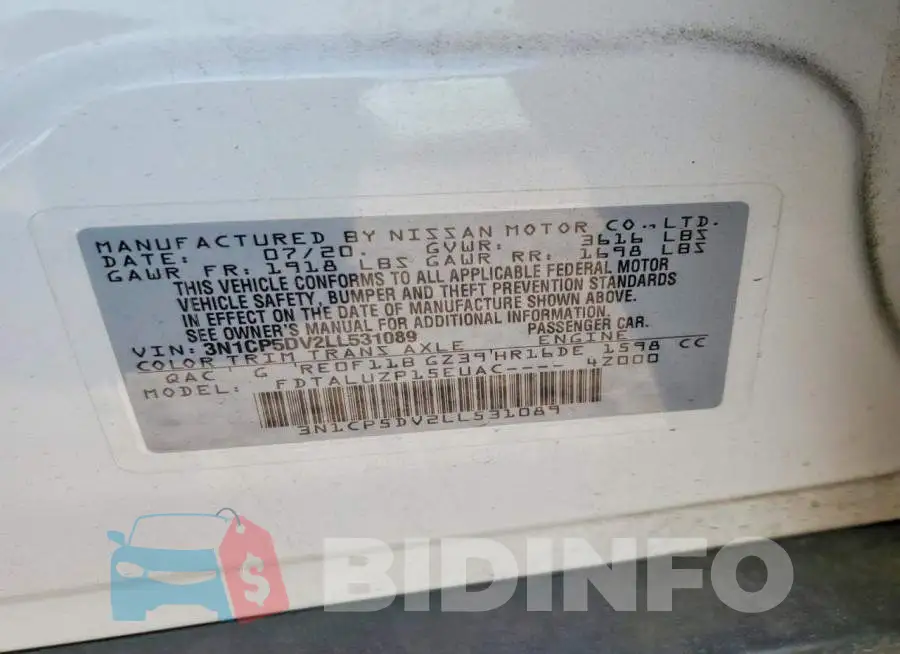 3N1CP5DV2LL531089 Photo# 14