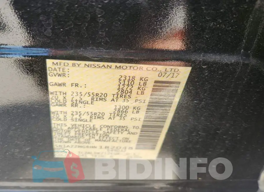 5N1AZ2MG4HN182048 Photo# 13
