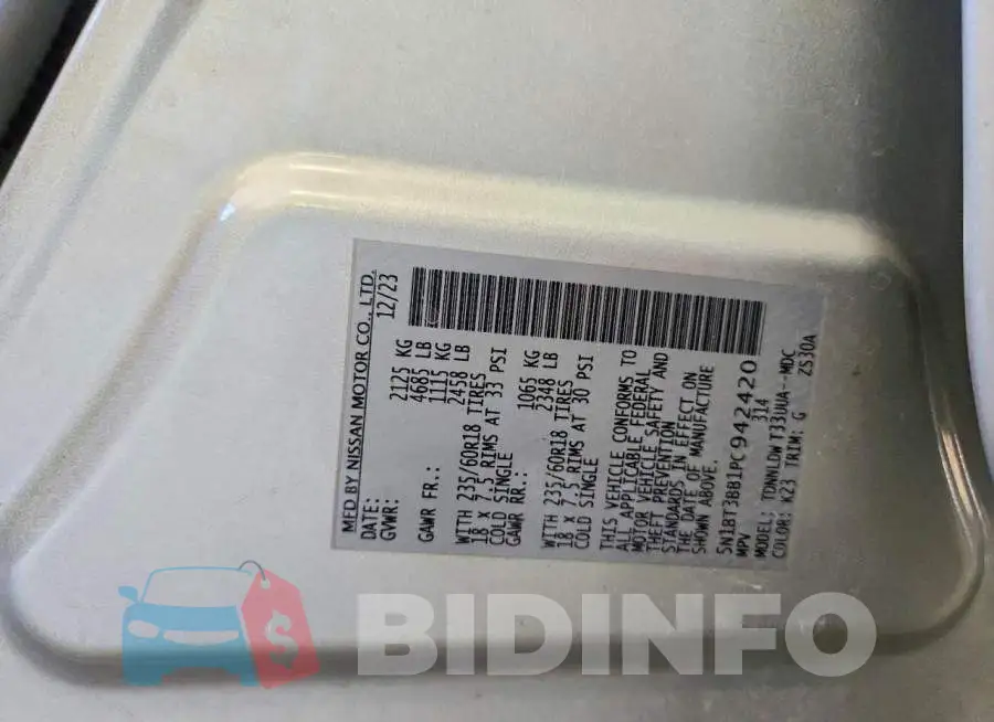 5N1BT3BB1PC942420 Photo# 13